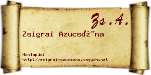 Zsigrai Azucséna névjegykártya